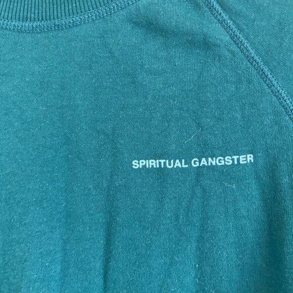 Spiritual Gangster Good Karma Crewneck Sweatshirt Green Women’s Sz S - Picture 6 of 10
